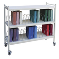 Omnimed Extra Wide Vertical Open Chart Rack 4 Shelves 30 Binder Capacity in Be 260008-BG